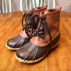 Khombu Kids Leather Duck Boots, Size Kids 12